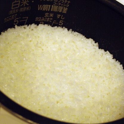 お米の研ぎ方・浸水時間、参考になりました
とてもツヤツヤ美味しいご飯が炊けました
レシピ有難うございます☆